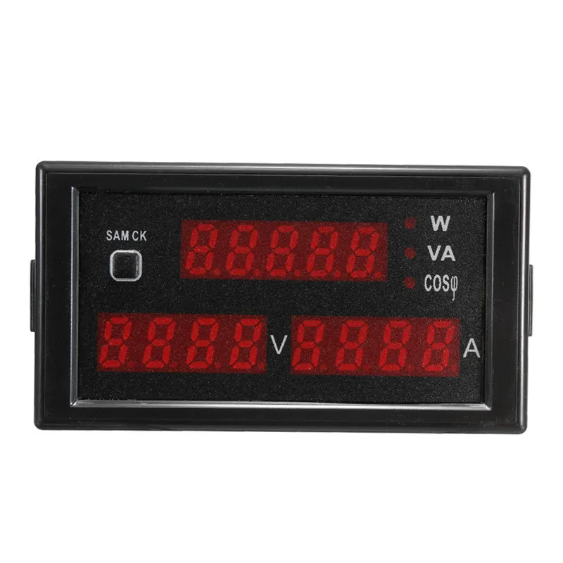 AC 110-220V 100A цифровой индикатор подсветки ватт измеритель мощности 80-300V olt измеритель напряжения тока тестер двойной светодиодный дисплей