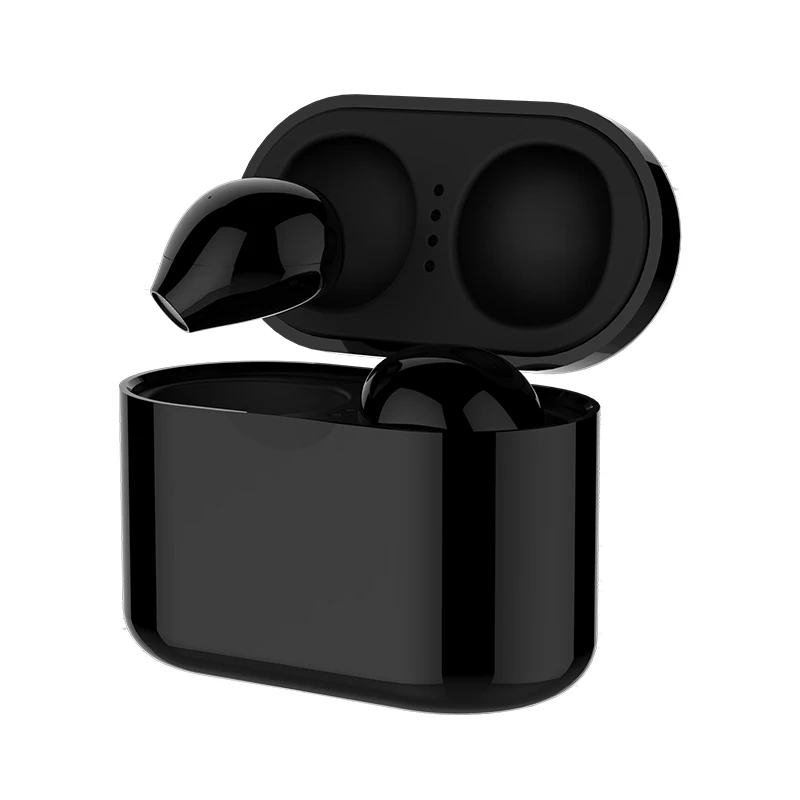 Black X21 Ультра маленький мини скрытый беспроводной Bluetooth наушник встроенный наушник портативный зарядный чехол Earbus светодиодный TWS Спортивная гарнитура - Цвет: Black