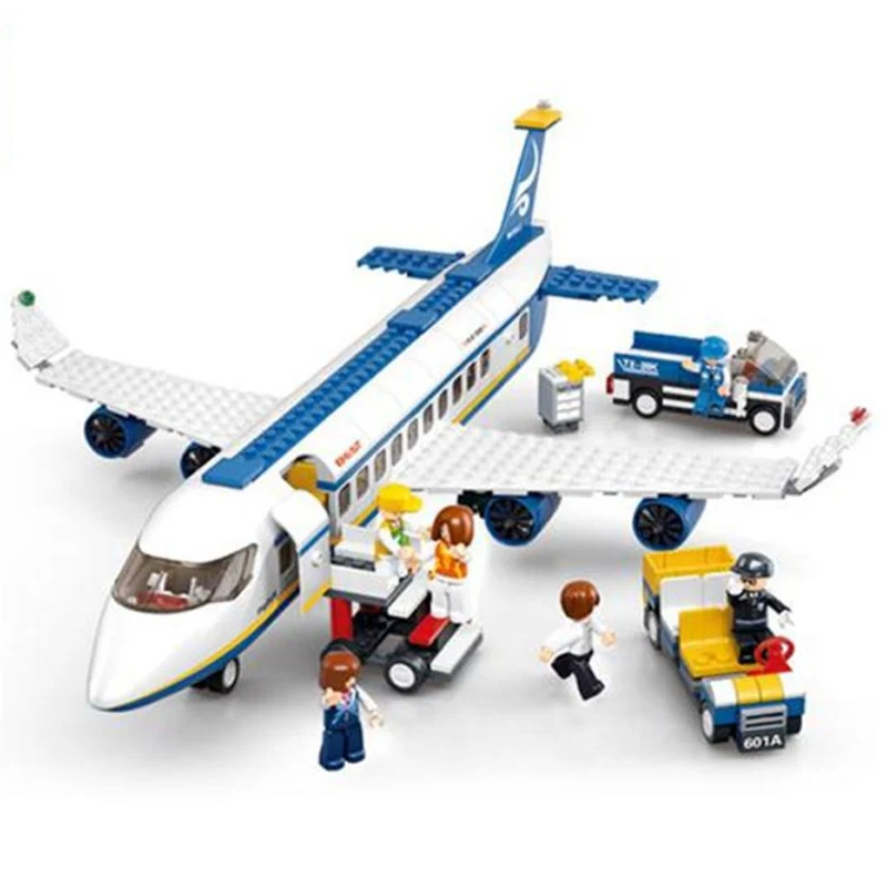 Kaufen 463 stücke Legoinglys Stadt Flugzeug Serie Internationalen Flughafen Airbus Flugzeug Bausteine Sets Fakten Ziegel Spielzeug Kinder