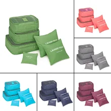 6 unids/set bolsa de almacenamiento de equipaje de viaje de estilo coreano para el hogar organizador de ropa estuche de bolsa portátil 6 colores Envío Directo