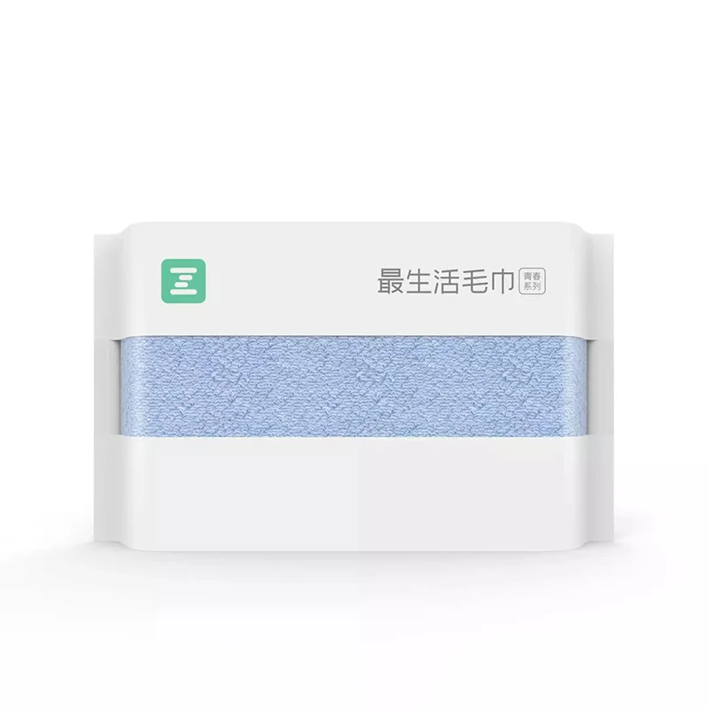Полотенце Xiaomi самая жизнь Молодежная серия зеленый квадрат чистый хлопок сильное Впитывающее моющееся полотенце
