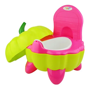 

Cute Plastic Baby Training Folding Cartoon Pumpkin Toilet Seat Toddler Portable Chair Potty