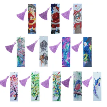 

Animal Parrot Panda Bookmarks Kits 5D Mosic Embroidery Diamond Painting Bookmark Kids Christmas Stationery Gift School Supplies