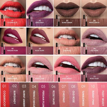 

FOCALLURE Liquid Lipstick Hot Sexy Colors Lip Paint Matte Lipstick Waterproof Long Lasting Lip Gloss Lip Kit