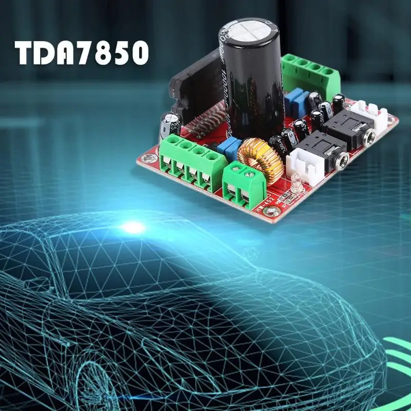 Высокое качество TDA7850 4 канальная Автомобильная Мощность Плата усилителя с BA3121 Шум снижение сабвуфер усилитель аудио hi-fi