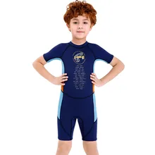 

Childrens Short Sleeve Scuba Dive Snorkeling Wetsuits Boys Kids Neoprene 2.5mm Suit Keep Warm Swimming Surfing Dive Swimsuit