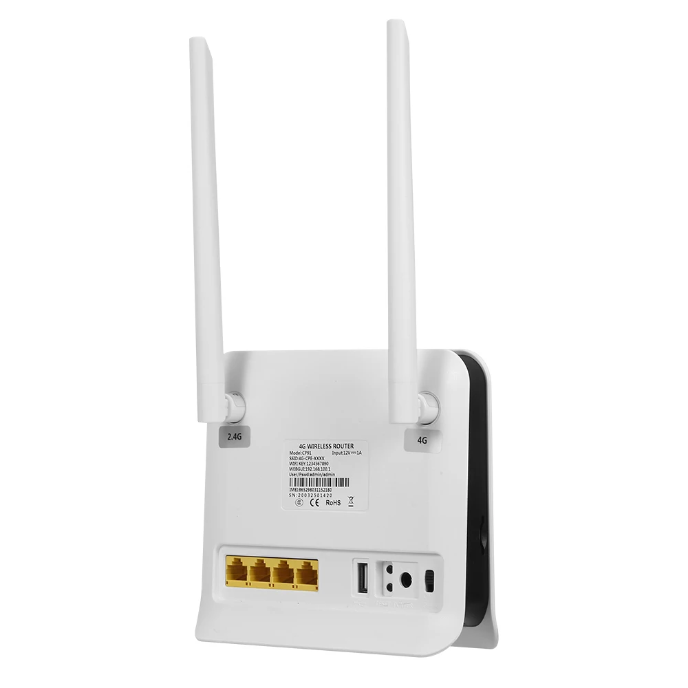 Wi-fi sem Fio Externas e Slot para Cartão 300mbps de Alta Roteador com 2 Arealer Roteador Potência Industrial-grade Cpe Antenas Sim 4g Lte 10 Roteadores sem fio