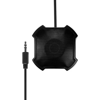 

Conference Microphone 3.5mm Plug Desktop Omnidirectional Stereo Mic for Teleconferencing Computer