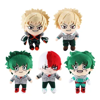 

20CM 5pcs/set My Hero Academia Midoriya Lzuku bakugou katsuki Todoroki Shoto Stuffed Plush Toys Pendant Soft Body Dolls
