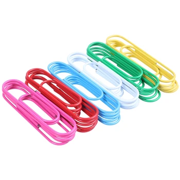 

Super Large Paper Clips Vinyl Coated, 30 Pack 4 Inch Assorted Color Jumbo Paper Clip Holder, Multicolored Giant Big Sheet Holder