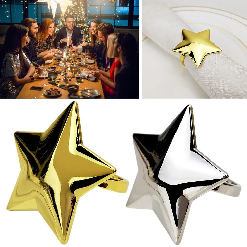 

Gold/Silver Napkin Buckle High-quality Alloy Napkin Ring Table Decoration for Wedding Thanksgiving Dinner Parties