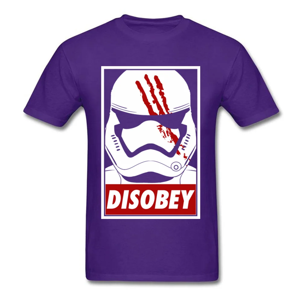 DesignPrinted On Short Sleeve Tops & Tees Summer Autumn Oversized Crewneck Pure Cotton Tee Shirt Adult T-Shirt Disobey_1_124  Disobey_1_124 purple