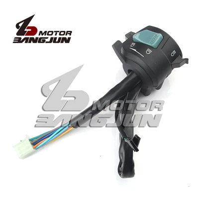left switch Для CB400 VTEC мотоциклетные переключатели моторный рожок кнопка поворота Электрический противотуманный фонарь Пуск Руль управления переключатель - Цвет: left switch