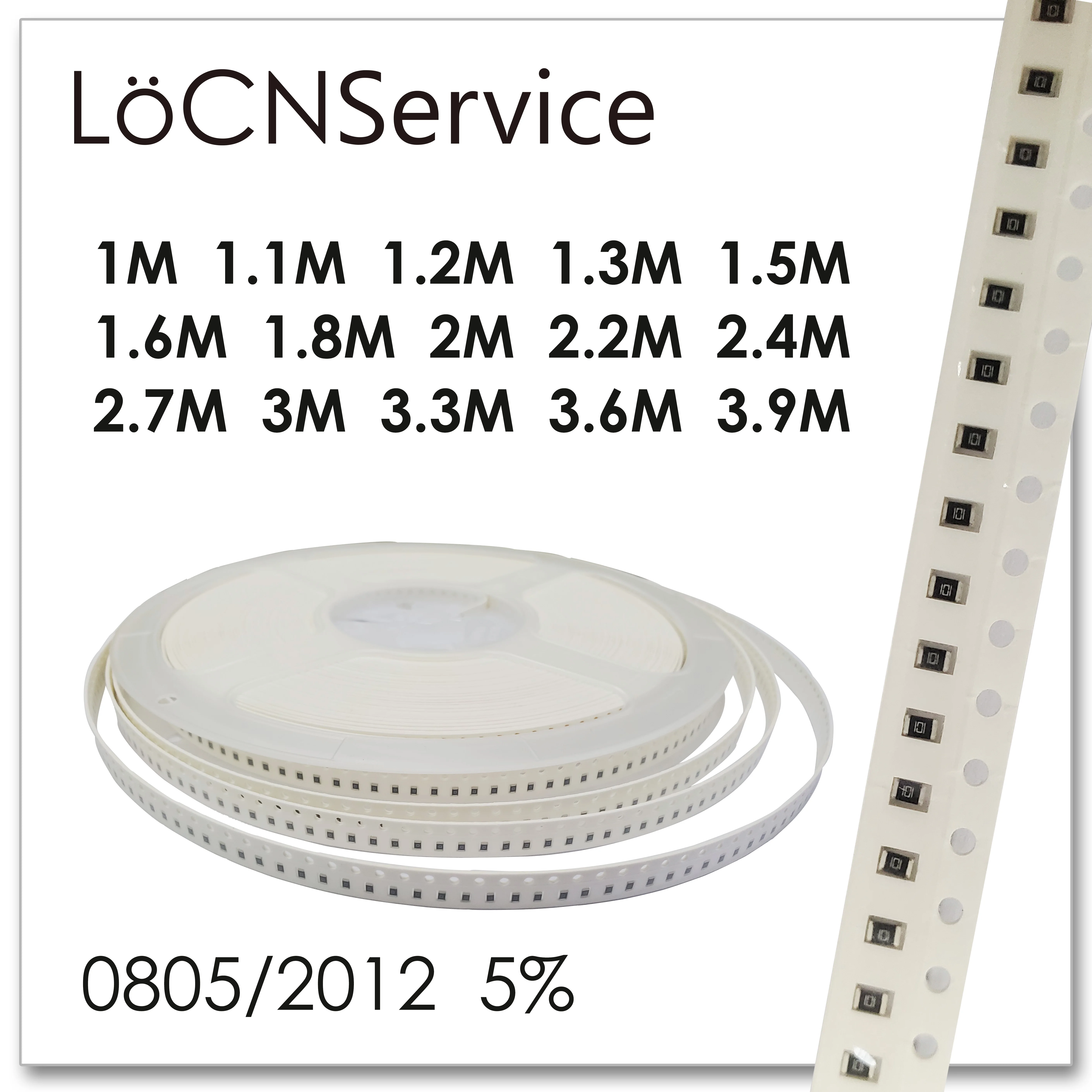 LoCNService 0805 J 5% 5000 шт. 1 м 2 3 5 6 8 4 7 М 9 smd 2012 резистор Ом|Запасные части| |