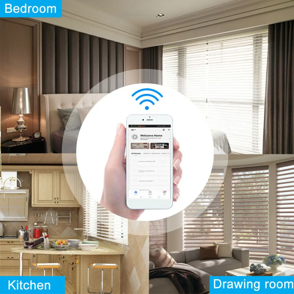  Timer Motorized Automatic Roller APP Remote Control Rechargeable Plastic Bedroom Blind Controller W - 4000359871527