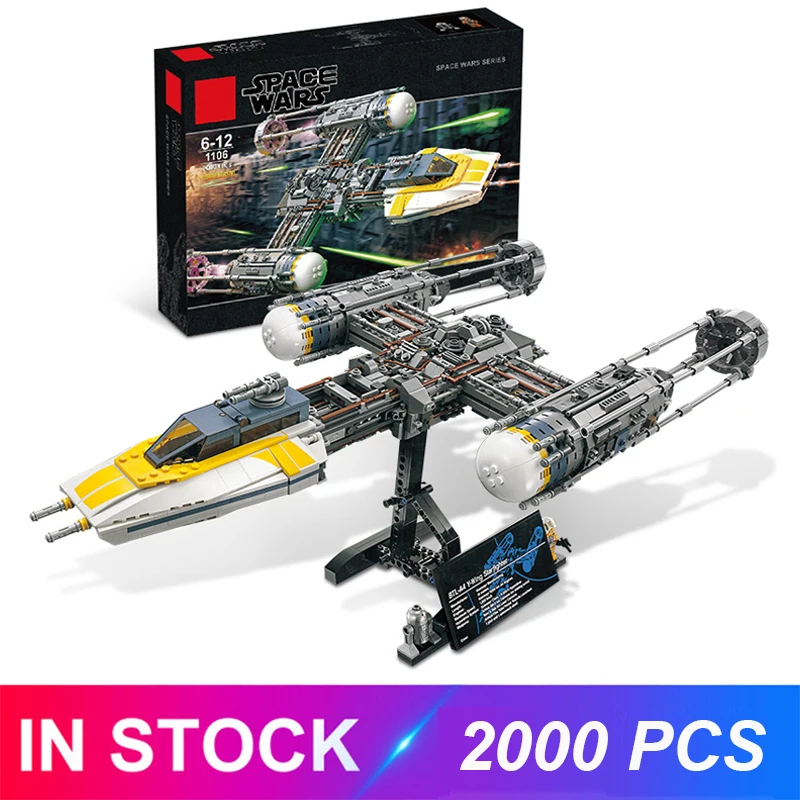 

New Lepinblocks 05143 Y-wing Starfighter Compatible Star Plan 75181 Model Building Bricks Educational Toys Birthdays Gifts