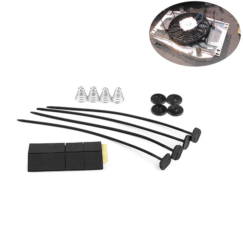 Car Fan Electric Fan 1Set Auto Car Universal Electric Radiator Fan Ventilador Mounting Kit Plastic