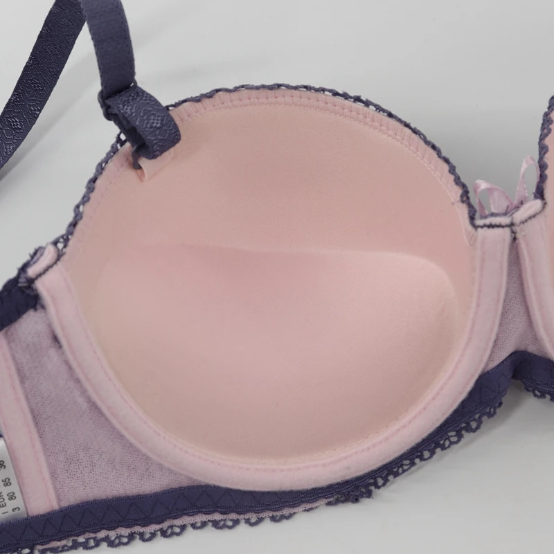 Beauwear 34A 40D супер мягкий бюстгальтер пуш ап кружевное цветочное женское нижнее
