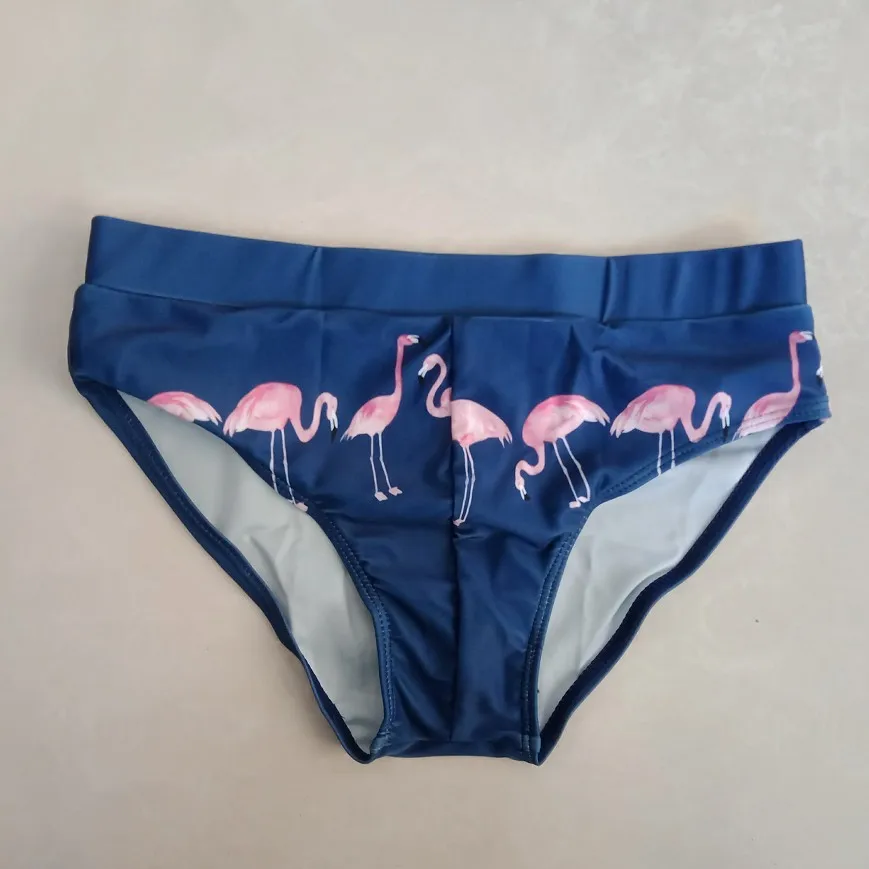 

New Sexy Bikini Bottom Swimwear Women Swim Pants Beach Wear Flamingo Print Swimming Briefs Underwear Swimsuit Panties For Women