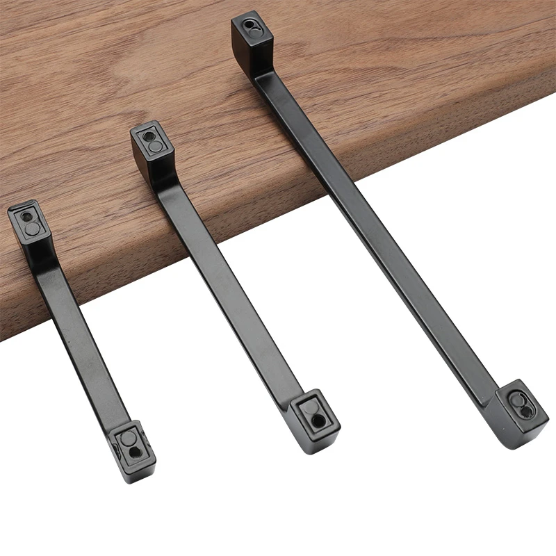 American Style Matte Black Cabinet Handles Solid Aluminum Alloy Kitchen Cupboard Pulls Drawer Knobs Furniture Handle Hardware