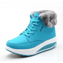 Зимние женские теплые зимние сапоги новые модные женские бархатные ботинки с хлопковой подкладкой ботильоны для женщин на меху Ботинки на каблуке со шнуровкой