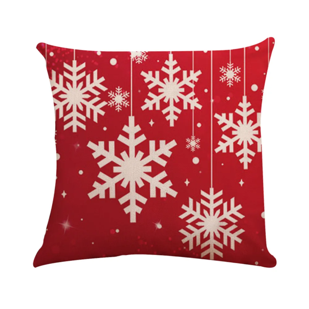 Квадратный Красная рождественская наволочка для подушки дома Гостиная диван-подушка для кровати наволочка рождественское вечерние Snowfake украшение «Олень» наволочка подарки