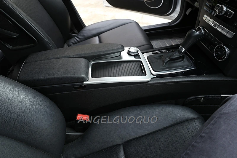 Car Styling For Mercedes Benz C class W204 E Class W212 ABS sticker Water Cup Holder Panel Decoration cover Trim( LHD