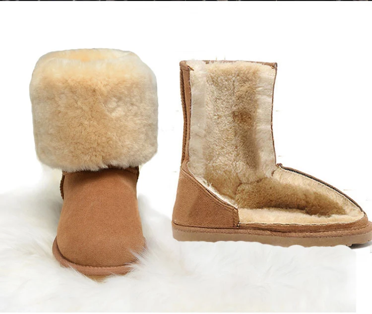 Прямая поставка; женские зимние сапоги; кожаные зимние сапоги; женские сапоги с лисьим мехом; Новая Теплая обувь с натуральным мехом; большие размеры 35-41; XYZ342