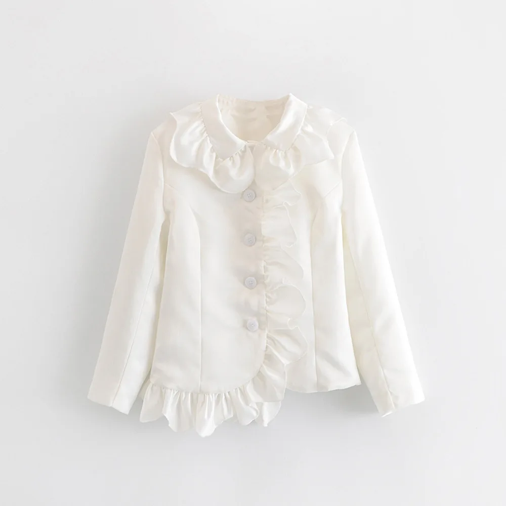 

Western Style WOMEN'S Dress 2019 Spring New Style Fashion Elegant Flounced Suit Jacket Women's