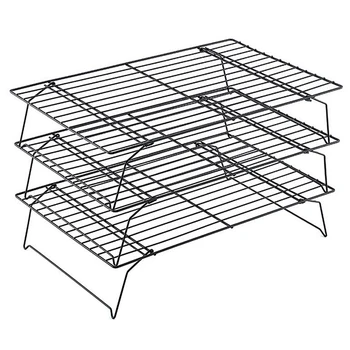 

3 Layer Stackable Cake Cooling Rack Metal Cake Biscuit Bread Biscuit Cooling Grid Mat Baking Tray Tray Kitchen Accessories