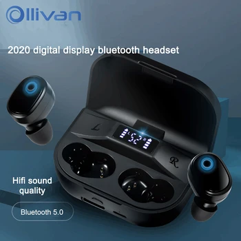

2020 New Wireless Headphones TWS Bluetooth Earphone LED Display With 2000mah Charging Box TWS Waterproof Sport Earphones Headset