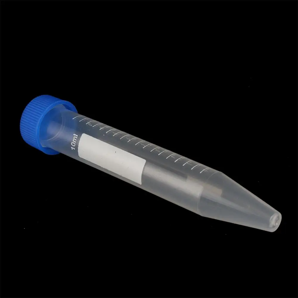 10Pcs 10ml Screw Cap Cone Bottom Plastic Centrifuge Test Tube Reagent Bottle Sample Analysis Vial Container Laboratory Supplies