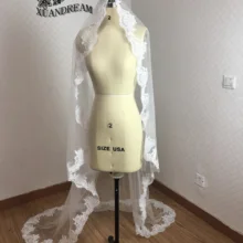 Высокое качество Дешевые Свадебные вуали veu de noiva Фата, свадьба длиной 2 м свадебная фата вело de novia largo Белый Фата невесты XD-73