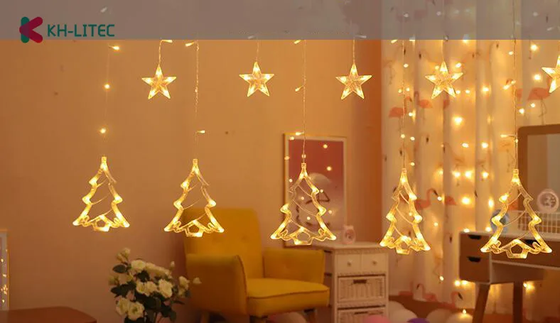 christmas tree style 3M светодиодный гирлянда для рождественской елки/Sika, оленя/звезды/любовной феи, светодиодный гирлянда для свадьбы, дома, рождественской вечеринки, Новогоднего декора - Испускаемый цвет: christmas tree style