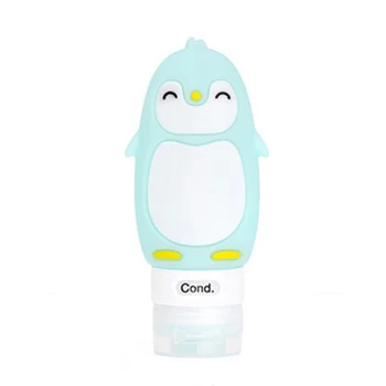 

Refillable Portable Travel Bathroom Silicone Squeeze Bottle Cosmetic Gel Shampoo Container Leakproof Hotel Penguin Shaped Home