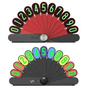 

Parking Space Card Fan Shaped Double Sided Folding Luminous Temporary Parking Sign Lighting Parking Card Decoration