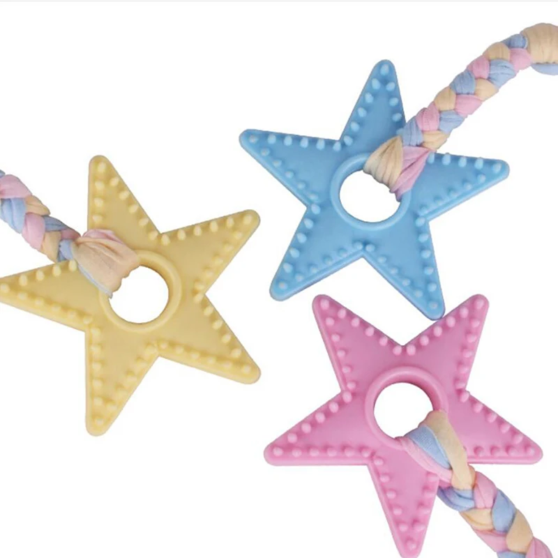 Звездная веревка, игрушка для собак, товары для животных, собак, щенков, тканевый жевательный узел, игрушка, прочная плетеная кость, веревка, Забавный тренировочный инструмент