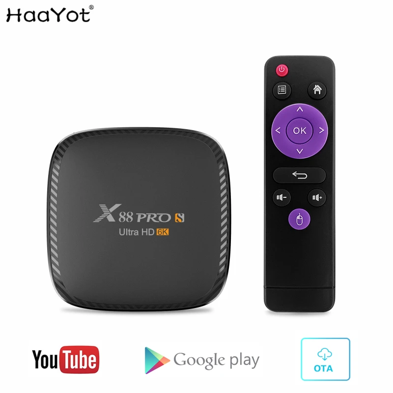 Приставка Смарт-ТВ X88 Pro S H616 4 + 32/64/128 ГБ USB3.0 6K HDR | Электроника