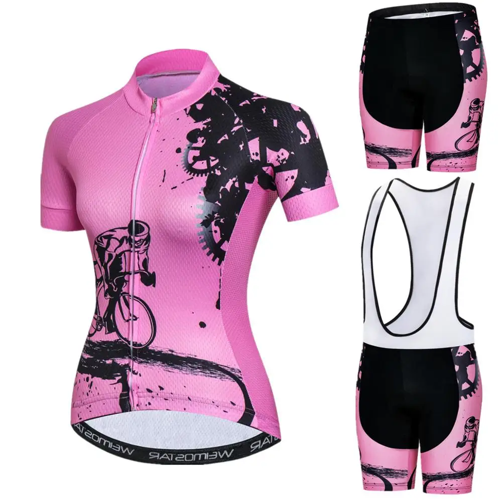 Cycling Jersey Set For Women Summer Bicycle Bib Shorts Suit Mtb Jersey