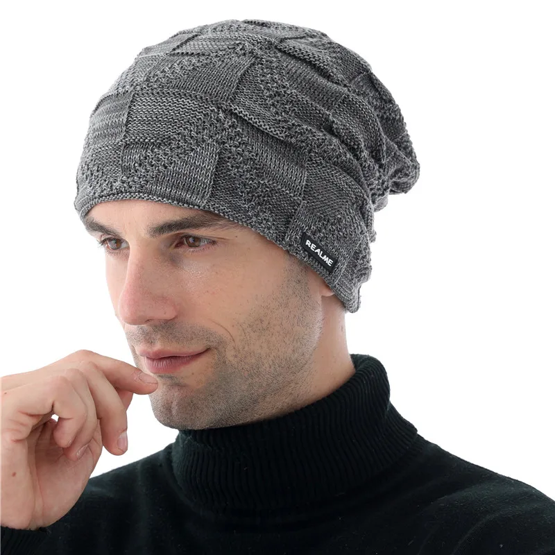 hat gray Xthree зимняя шапка для мужчин Skullies Hat для женщин вязаные шапочки шерстяные вязаные шапки шарф с подкладкой мужские шапочки зимние шапочки - Цвет: hat gray