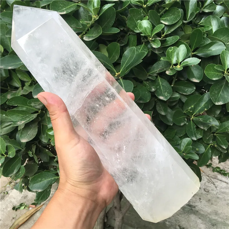 

Wand Narural quartz Crystal Stone and craft reiki healing Decorative wand