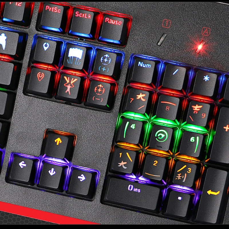  RGB 104 Keycaps Backlight PLAYERUNKNOWNS BATTLEGROUNDS ANSI Keycaps for PUBG DXAC
