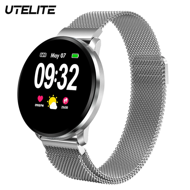

UTELITE CF68 Smart Watch Women Men Fitness Tracker Full Touch Screen IP67 Waterproof Heart Rate Monitor Clock for Huawei Xiaomi