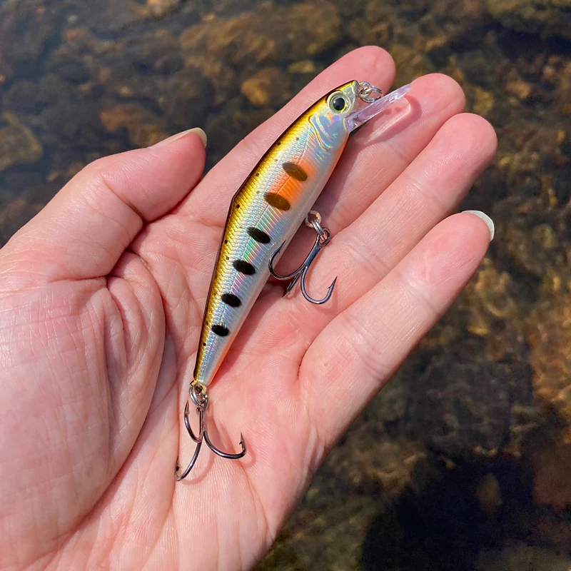 Peche Leurre 일본 Pesca 하드 낚시 루어 D-컨택트 85mm 14.5g 싱킹 미노우 Peche 퍼치 파이크 연어 송어 용 인공 미끼