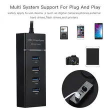 4-Порты и разъёмы с высоким уровнем Скорость концентратор с высоким уровнем Скорость 4-Порты и разъёмы Usb 3,0 мульти-концентратор расширения для настольных ПК ноутбук адаптер переменного тока usb-хаб