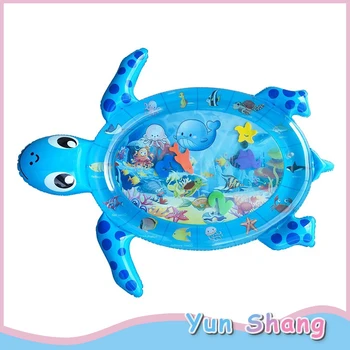 

Baby Toddler Play Mats Turtle Inflatable Tummy Time Water Play Mat Leakproof Colorful Sea Play Mat Infant Early Development