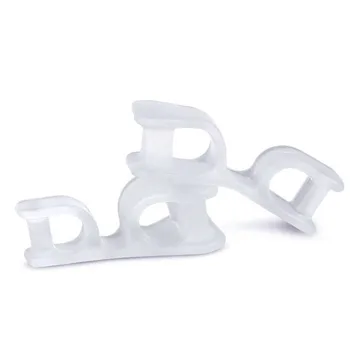 

2Pcs Big Toe Two Hole Thumb Valgus Toe Separator Silicone Gel Foot Fingers Protector Corrector Pedicure Foot Care Tool