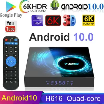 

2020 Tv box android 10 T95 6K 4K 3D Bluetooth TV receiver Media player HDR + High Qualty Very Fast Box android 10.0 set top box