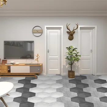 

10 Pcs Hexagon Self-adhesive Non-slip Bathroom Kitchen Floor Wall Tile Sticker