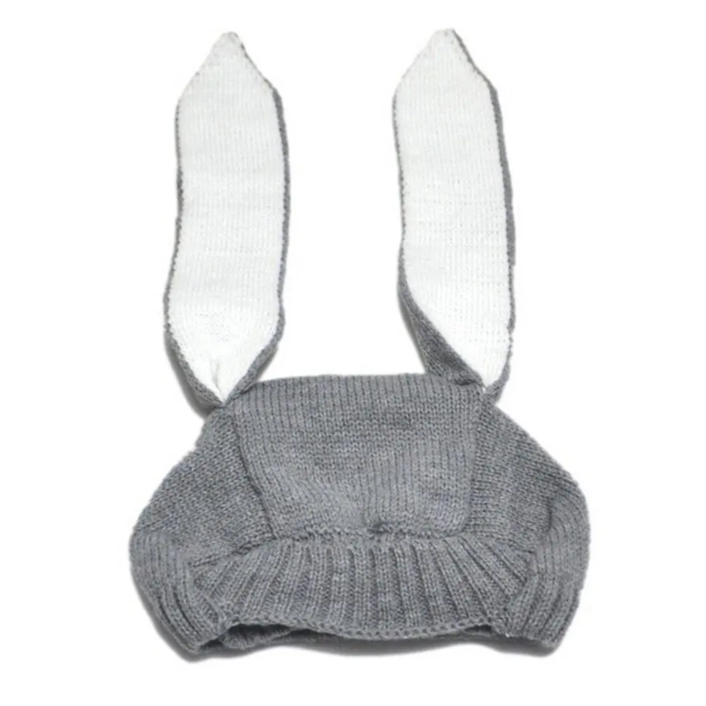 Autumn Winter Toddler Infant Knitted Baby Hat Adorable Rabbit Long Ear Hat Baby Bunny Beanie Cap Photo Props